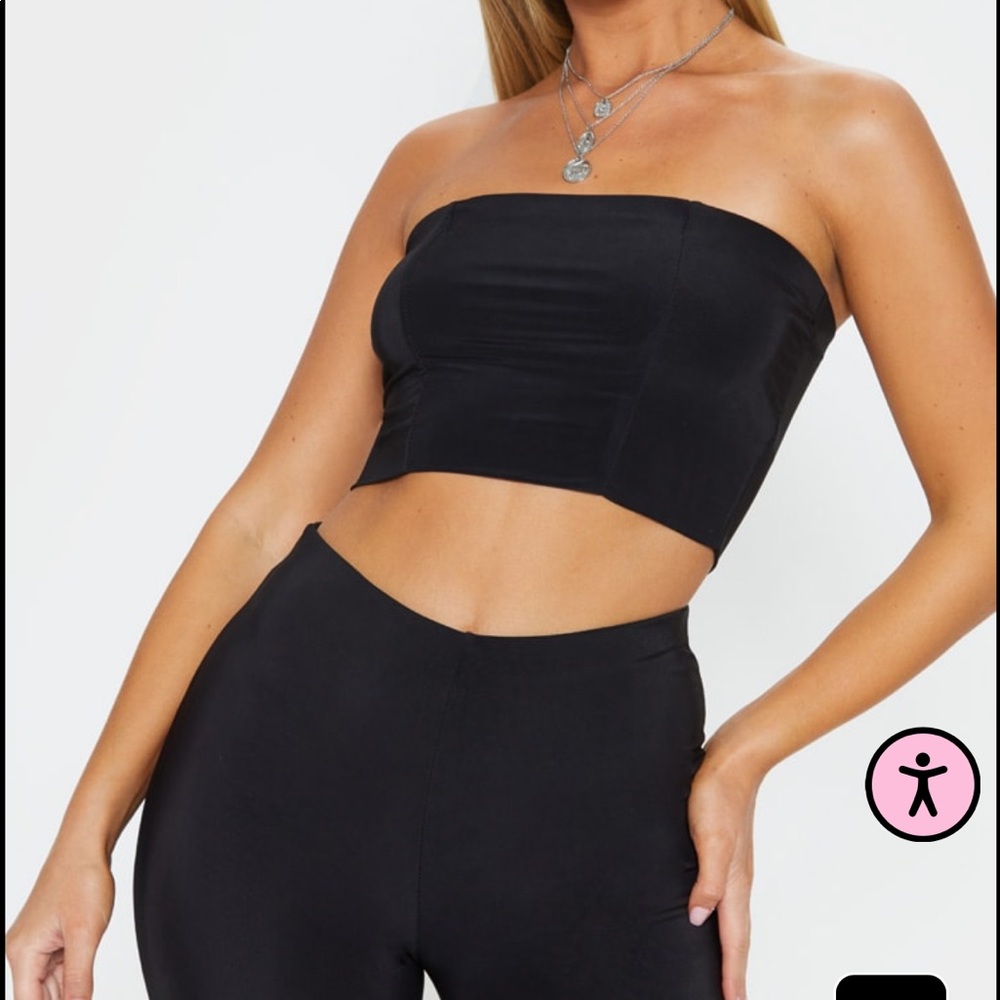 Rust slinky  bandeau crop top